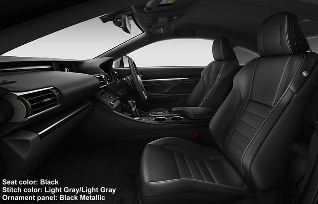 New Lexus RC200t picture: interior color Black