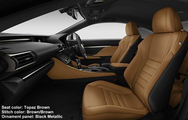 New Lexus RC200t picture: interior color Topaz Brown