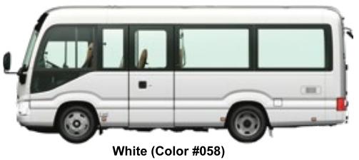 New Toyota Coaster Bus 9 Seater body color: White