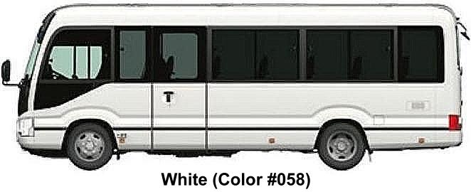 New Toyota Coaster Bus body color: White