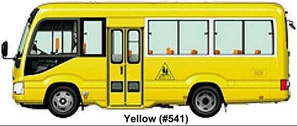 Toyota Coaster School Bus body color: Yellow (color No. 541)
