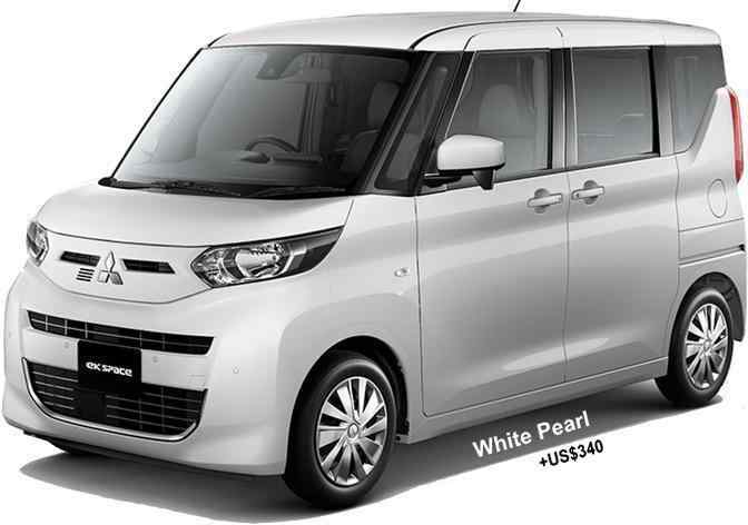 New Mitsubishi EK Space body color: WHITE PEARL (option color +US$340)