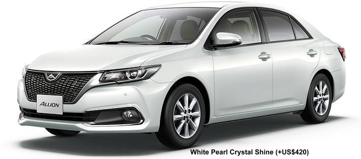 New Toyota Allion body color: WHITE PEARL CRYSTAL SHINE (option color +US$420)