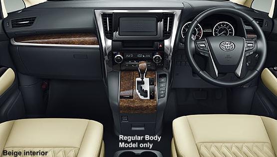 New Toyota Alphard Cockpit: Beige color (for Regular Body Model only)