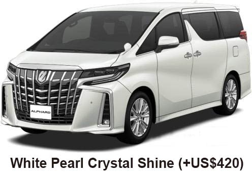 Toyota Alphard Aero Color: Sparkling White Pearl Crystal Shine