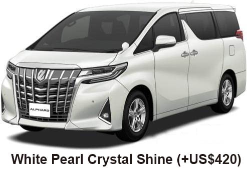 Toyota Alphard Color: White Pearl Crystal Shine