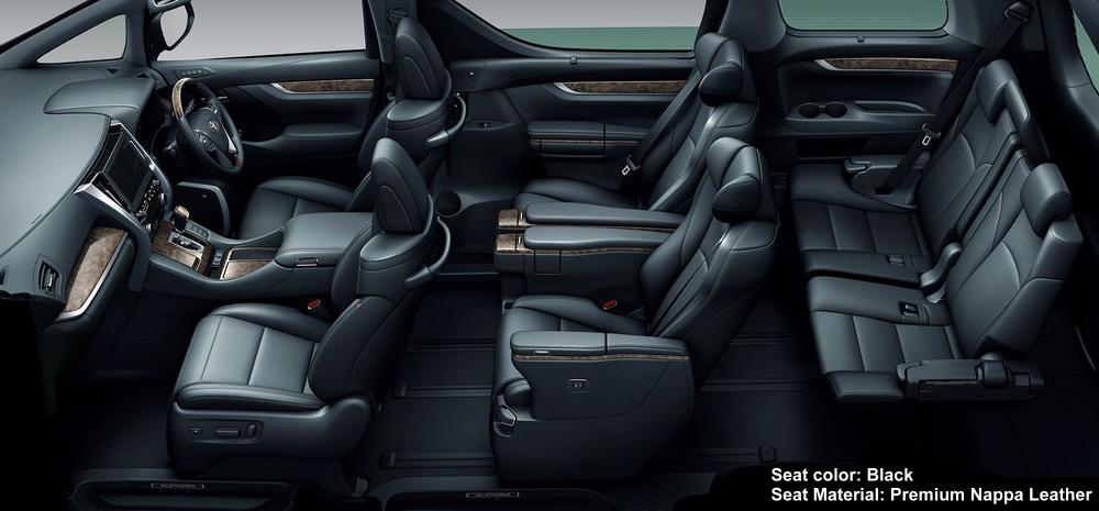 New Toyota Alphard Executive Lounge Seat color: BLACK NAPPA LEATHER