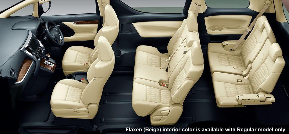 New Toyota Alphard Interior: Flaxen (Beige) color (for Regular Body Model only)