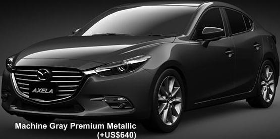 New Mazda Axela Hybrid body color: MACHINE GRAY PREMIUM METALLIC (option color +US$640)