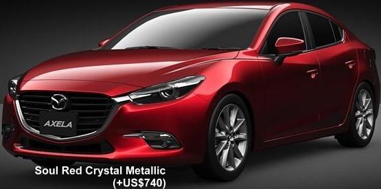 New Mazda Axela Hybrid body color: SOUL RED CRYSTAL METALLIC (option color +US$740)