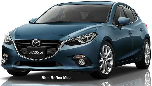 New Mazda Axela Sedan body color: Blue Reflex Mica