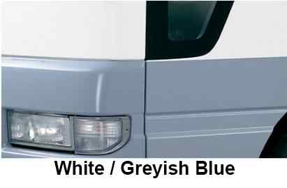 Nissan Civilian Bus Color: White Greyish Blue