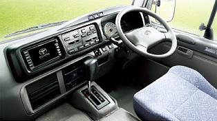 New Toyota Coaster Bus photo: Cockpit view
