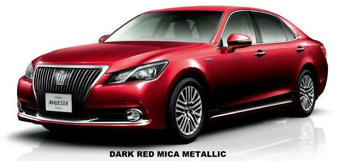New Toyota Crown Majesta body color: Dark Red Mica Metallic