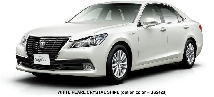 New Toyota Crown Royal Saloon Body color photo: White Pearl Crystal Shine colour picture (option colour + US$ 420)
