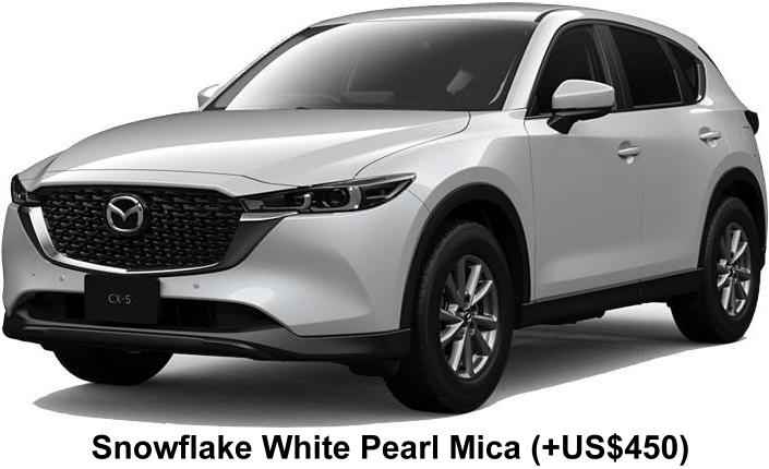 New Mazda CX5 body color: SNOWFLAKE WHITE PEARL MICA (Option color +US$ 450)