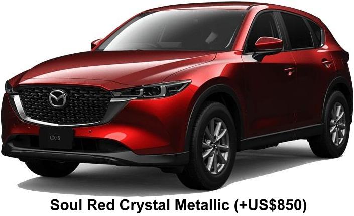 New Mazda CX5 body color: SOUL RED CRYSTAL METALLIC (Option color +US$ 850)
