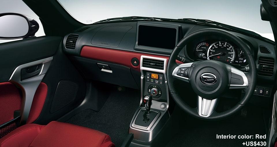 New Daihatsu Copen Cero Cockpit photo: Red interior (+US$430)