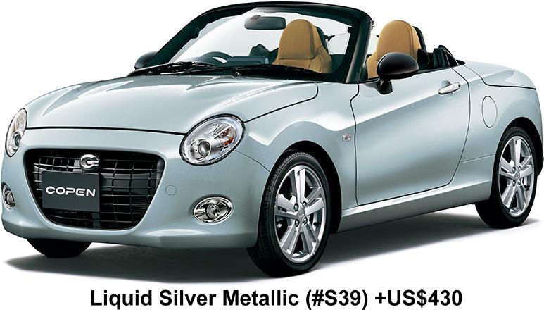 New Daihatsu Copen Cero Body Color: Liquid Silver Metallic (Color No.S39) Option color +US$430