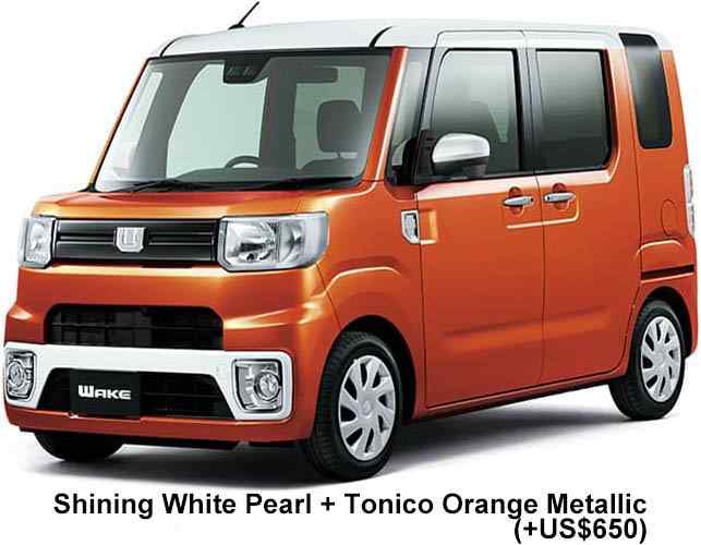 Daihatsu Wake Color: Shining White Pearl + Tonico Orange Metallic