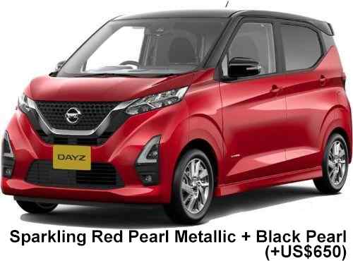Nissan Days Highwaystar Color: Sparkling Red Pearl Metallic + Black Pearl