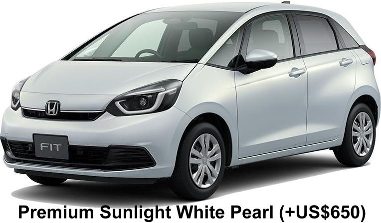 New Honda Fit body color: Premium Sunlight White Pearl (+US$650)