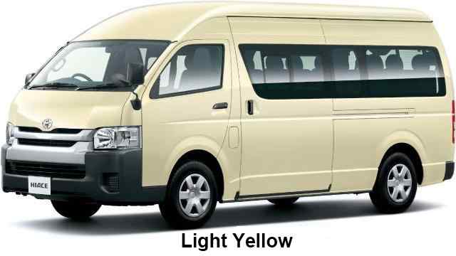 Toyota Hiace Commuter Color: Light Yellow