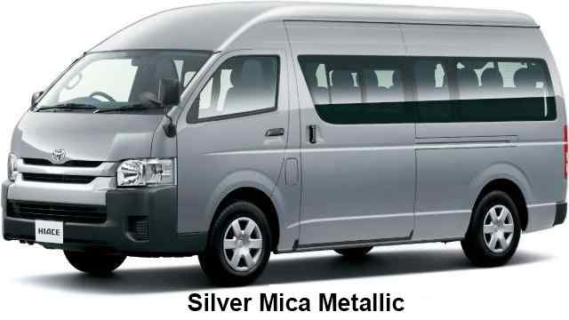 Toyota Hiace Commuter Color: Silver Mica Metallic