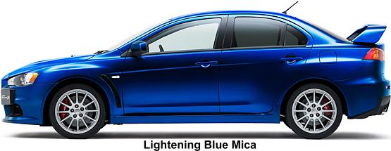 NEW MITSUBISHI LANCER EVOLUTION 10 - COLOR - LIGHTENING BLUE MICA