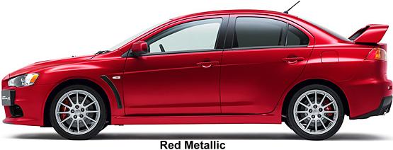 NEW MITSUBISHI LANCER EVOLUTION 10 - COLOR - RED METALLIC