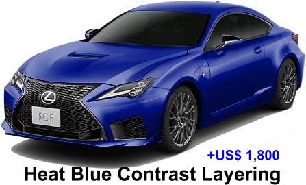 New Lexus RC-F body color: Heat Blue Contrast Layering (+US$ 1,800)