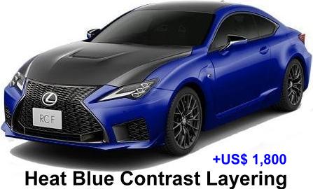 New Lexus RC-F Carbon Exterior Model body color: Heat Blue Contrast Layering (+US$ 1,800)