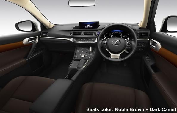 New Lexus CT200H Cockpit photo: Noble Brown + Dark Camel
