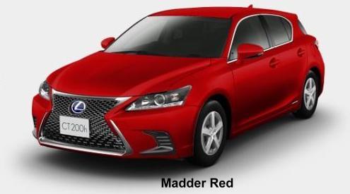 New Lexus CT200H body color: Madder Red