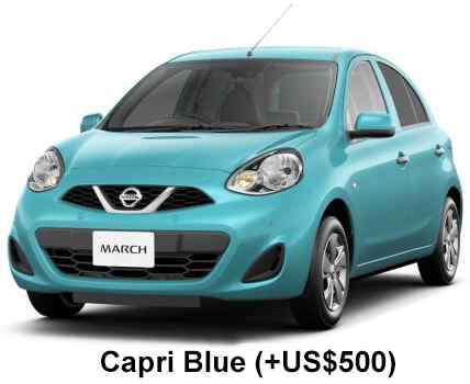Nissan March Color: Capri Blue