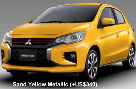 Mitsubishi Mirage Color: Sand Yellow Metallic
