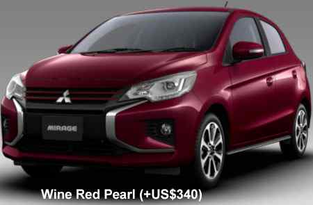 Mitsubishi Mirage Color: Wine Red Pearl