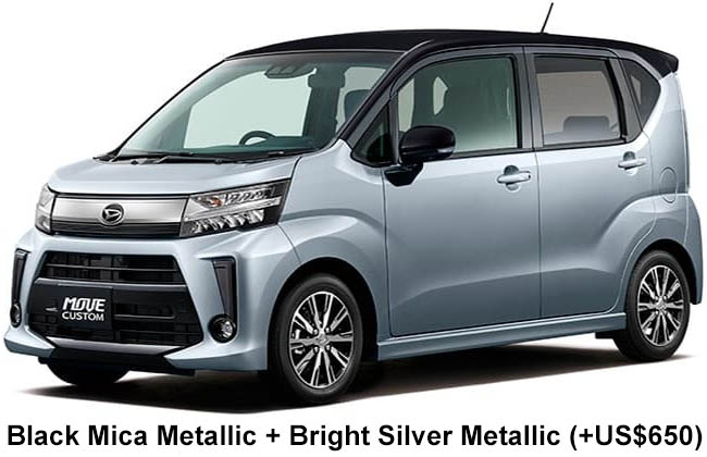 Daihatsu Move Custom Color: Black Mica Metallic + Bright Silver Metallic 