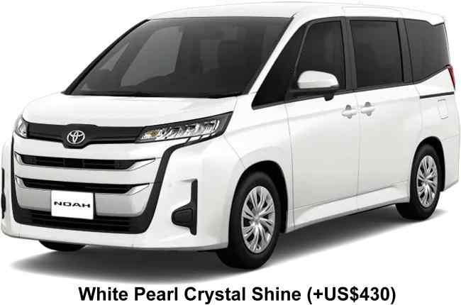 New Toyota Noah body color: WHITE PEARL CRYSTAL SHINE (OPTION COLOR +US$430)