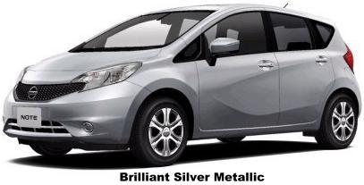 New Nissan Note Body Color: Brilliant Silver Metallic