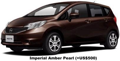 New Nissan Note Body Color: Imperial Amber Pearl (option color +US$500)