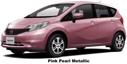 New Nissan Note Body Color: Pink Pearl Metallic
