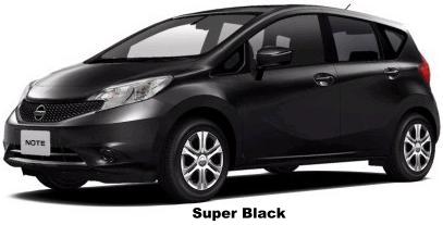 New Nissan Note Body Color: Super Black