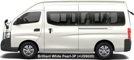 New Nissan NV350 Caravan Micro Bus body color: BRILLIANT WHITE PEARL-3P (option color +US$620)