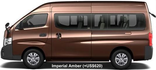 New Nissan NV350 Caravan Micro Bus body color: IMPERIAL AMBER (option color +US$620)