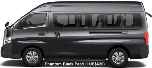 New Nissan NV350 Caravan Micro Bus body color: PHANTOM BLACK PEARL (option color +US$620)