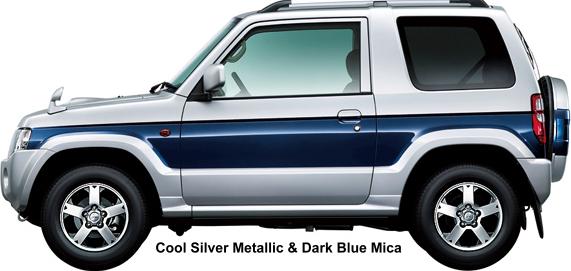 Cool Silver Metallic & Dark Blue Mica (Two Tone Color)