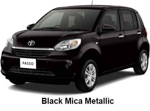 Toyota Passo Color: Black Mica Metallic