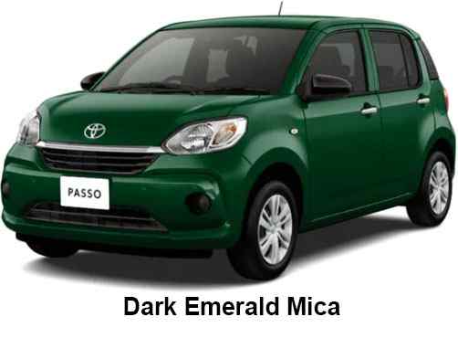 Toyota Passo Color: Dark Emerald Mica