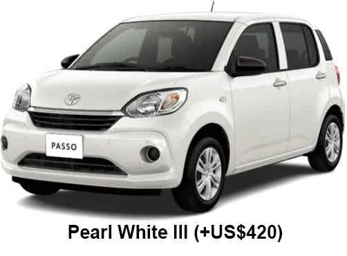 Toyota Passo Color: Pearl White III